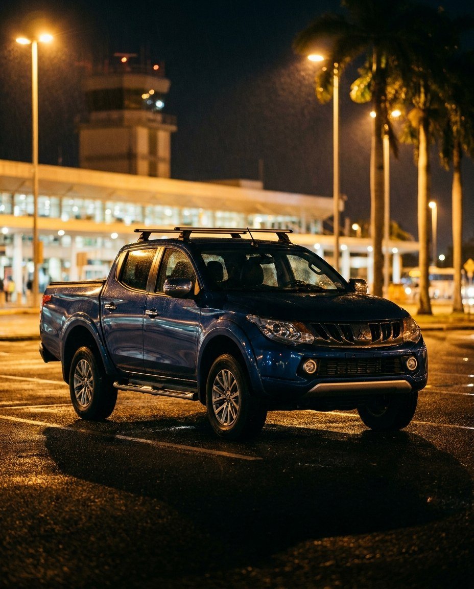 Cliente recibiendo su auto de Ronald Rent A Car en el aeropuerto de El Salvador
